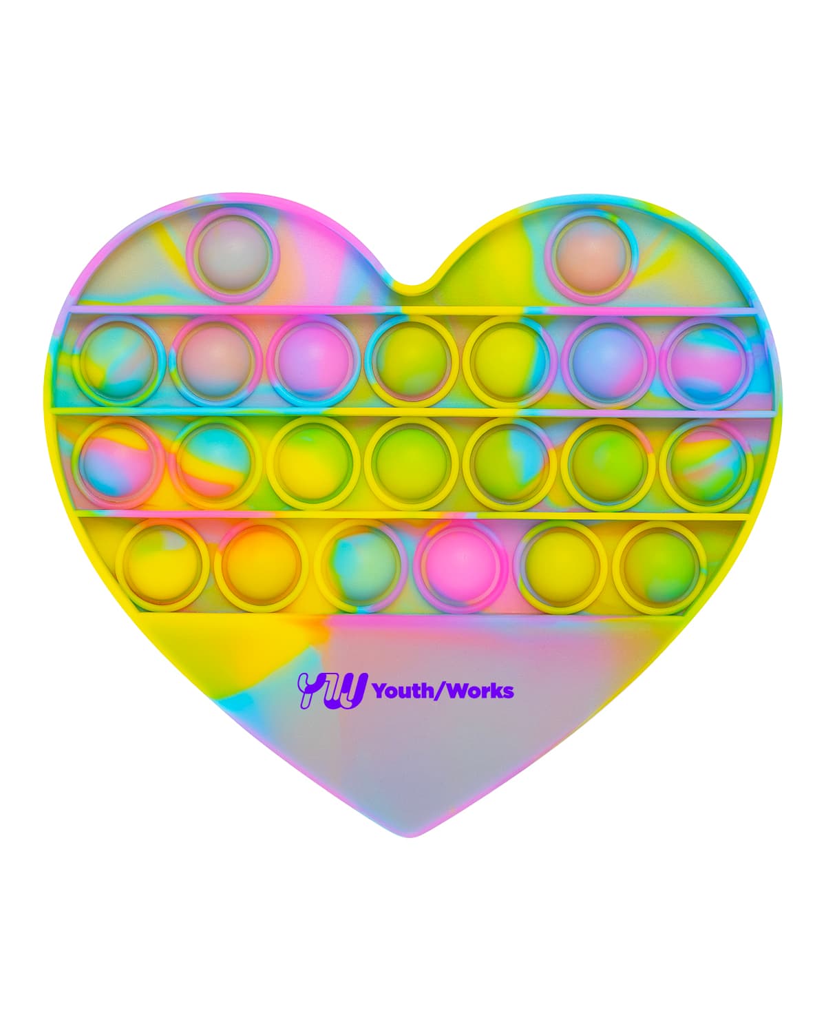 Push Pop Bubble Heart Shape Fidget Sensory Toy. - Image 1