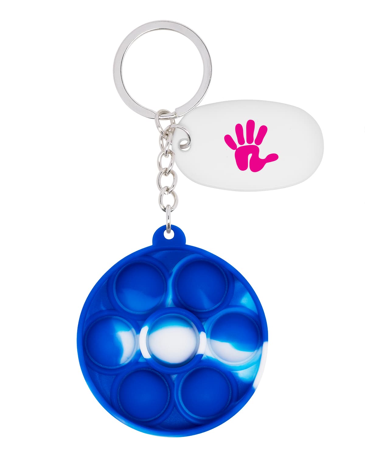 Push Pop Bubble Round Fidget Sensory Keychain. - Image 1