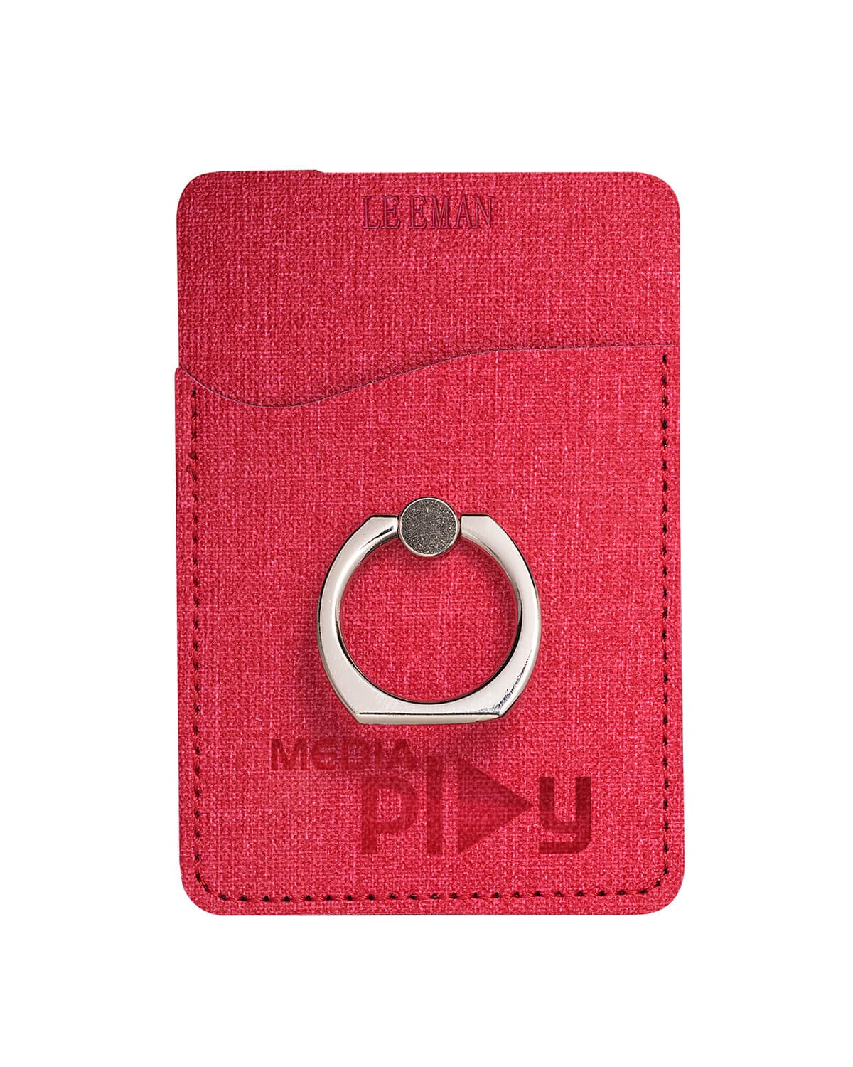 RFID Phone Pocket With Metal Ring Phone Stand. - Image 1