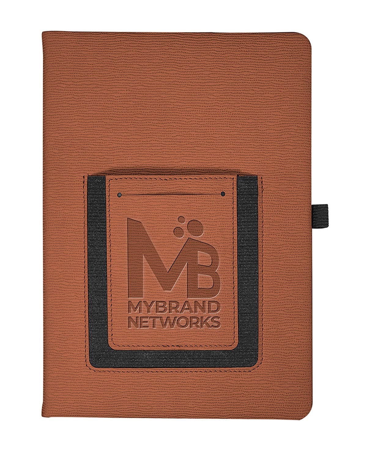 Roma Journal Notebook With Phone Pocket 5.625" x 8.25". - Image 1