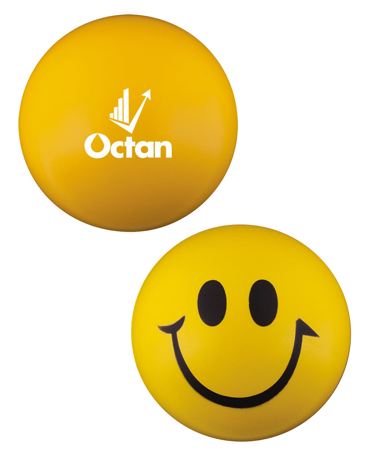 Round Smiley Face Shape Stress Ball. - Image 1