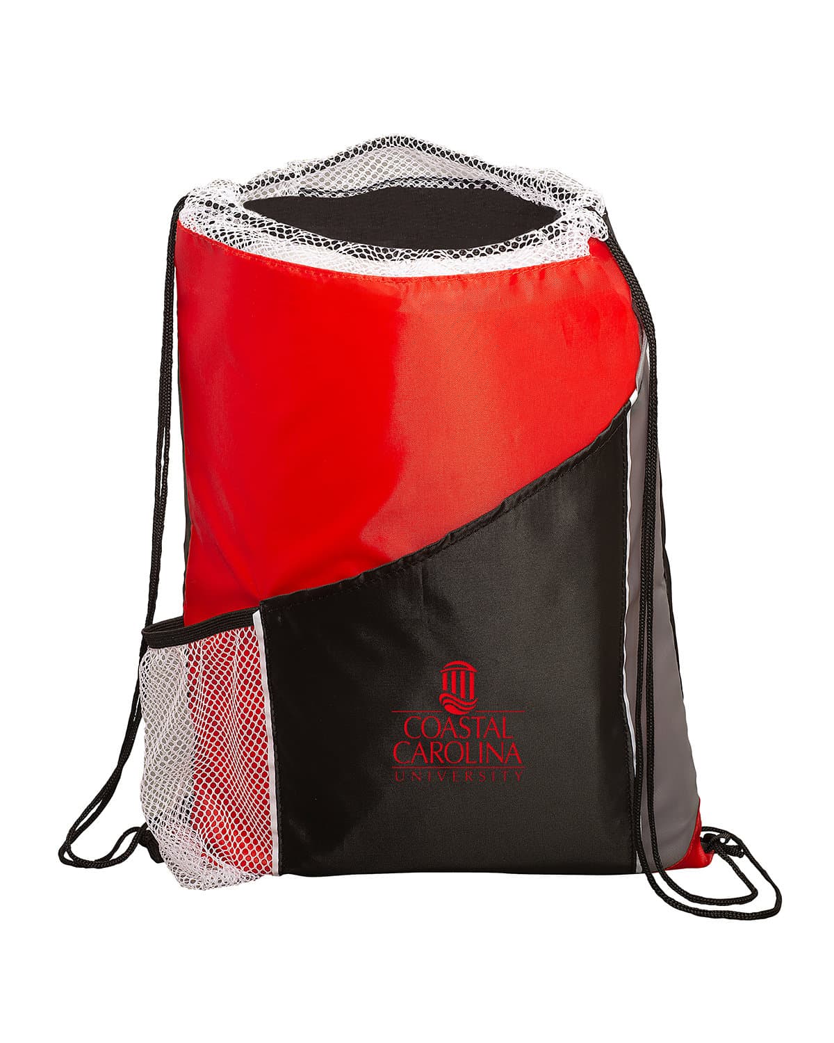 Sprint Angled Drawstring Sports Bag With Pockets. - Image 1