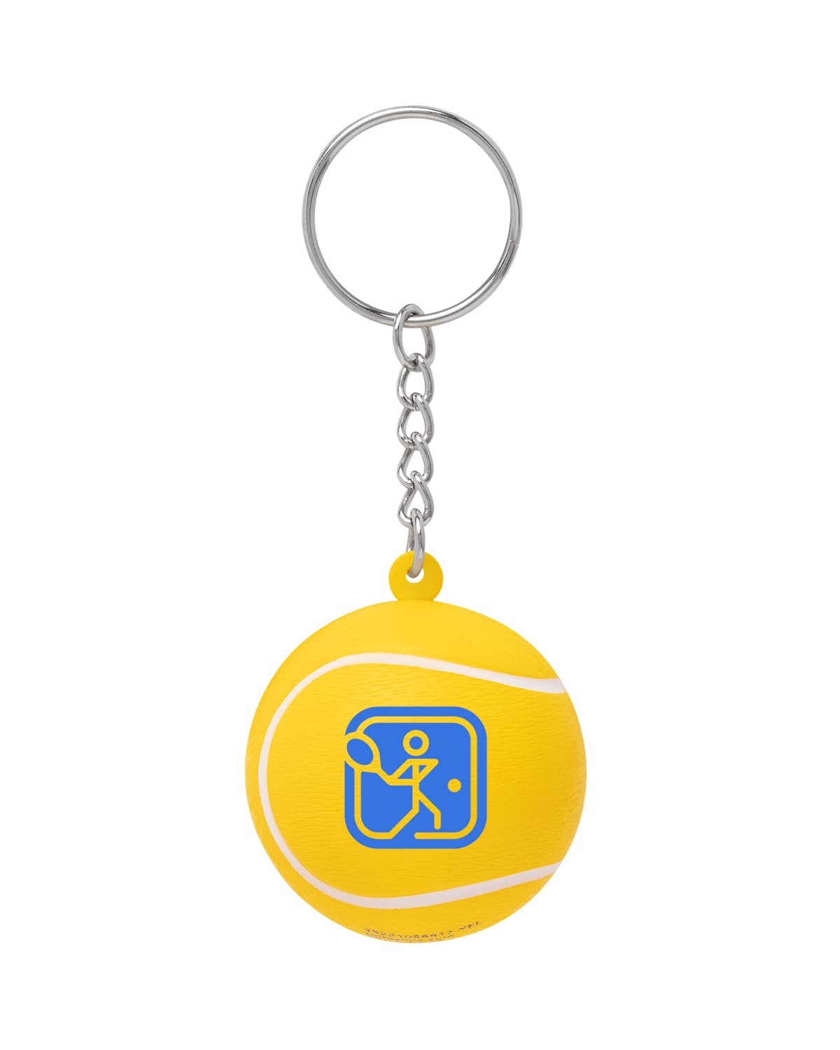 Tennis Ball Shape Stress Ball Keychain. - Image 1