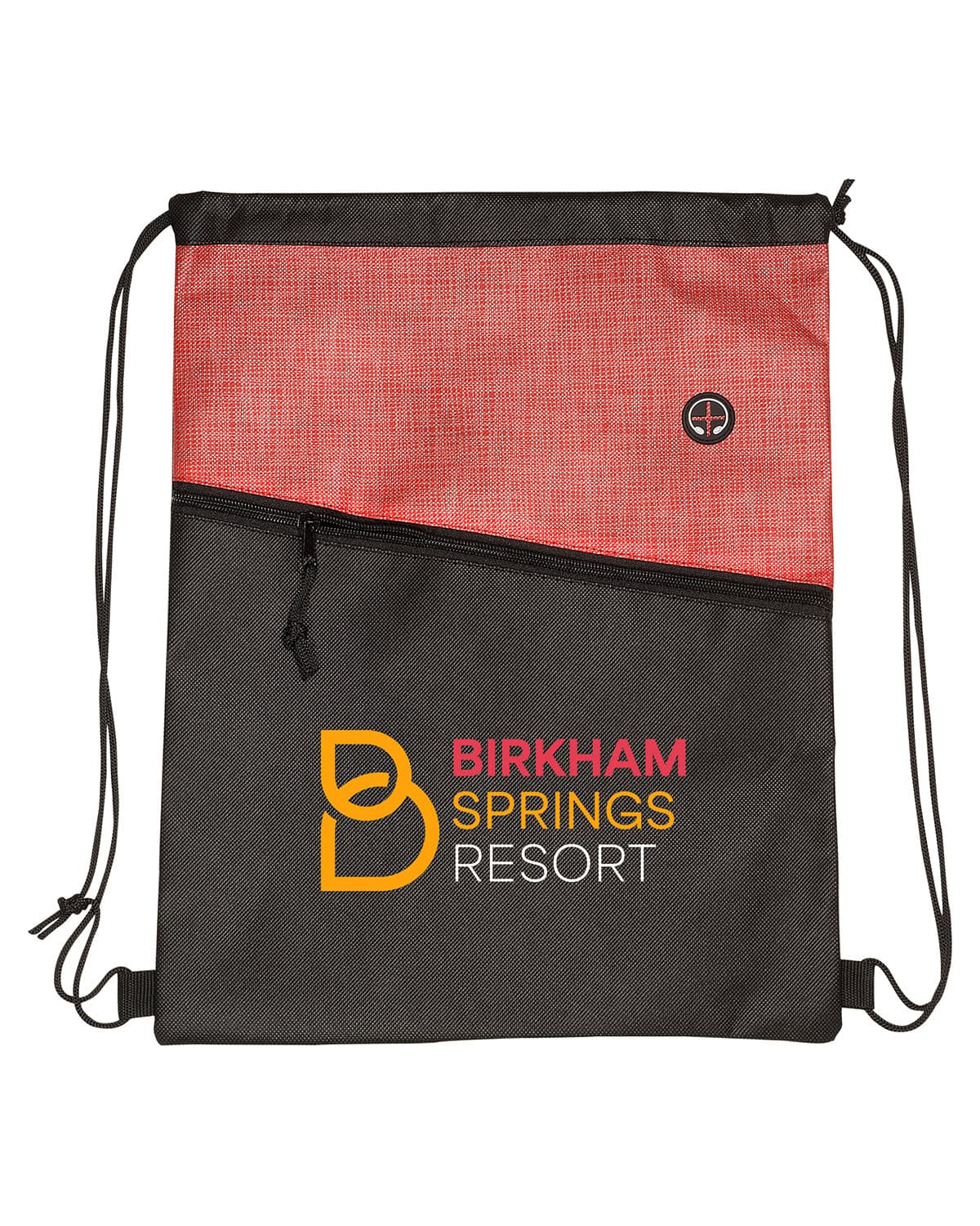 Tonal Heathered Non-Woven Drawstring Backpack.