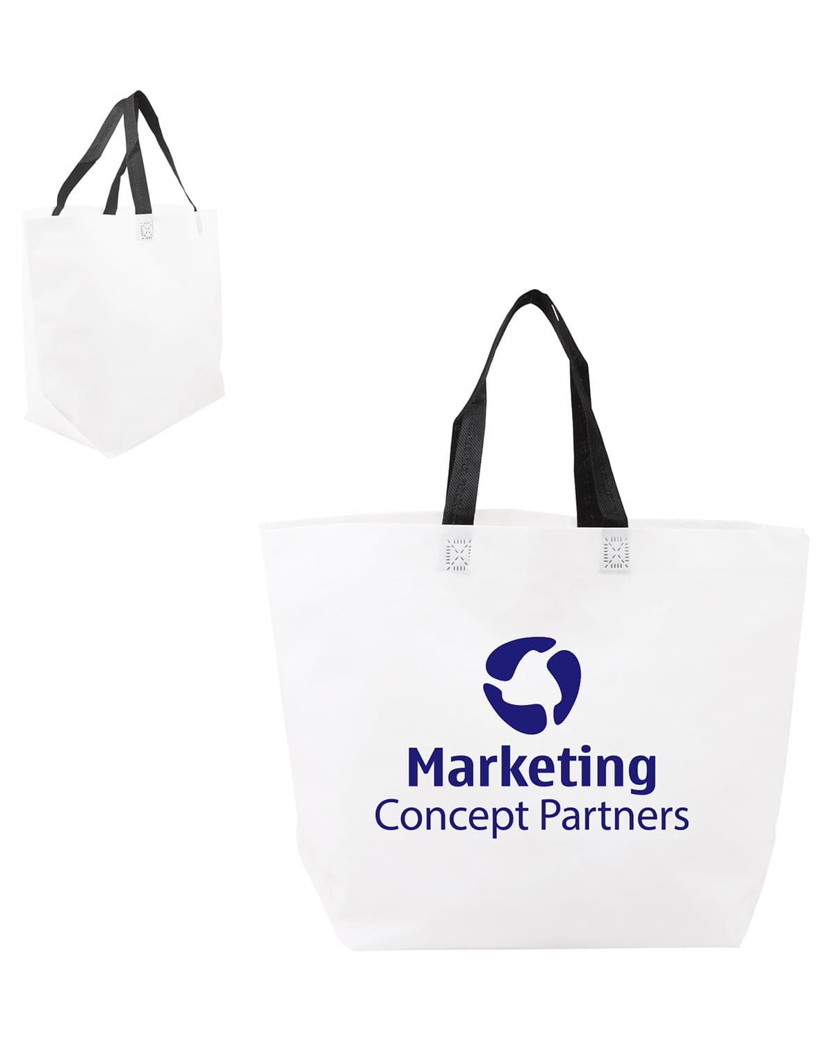 Two-Tone Heat Sealed Non-Woven Tote Bag. - Image 1