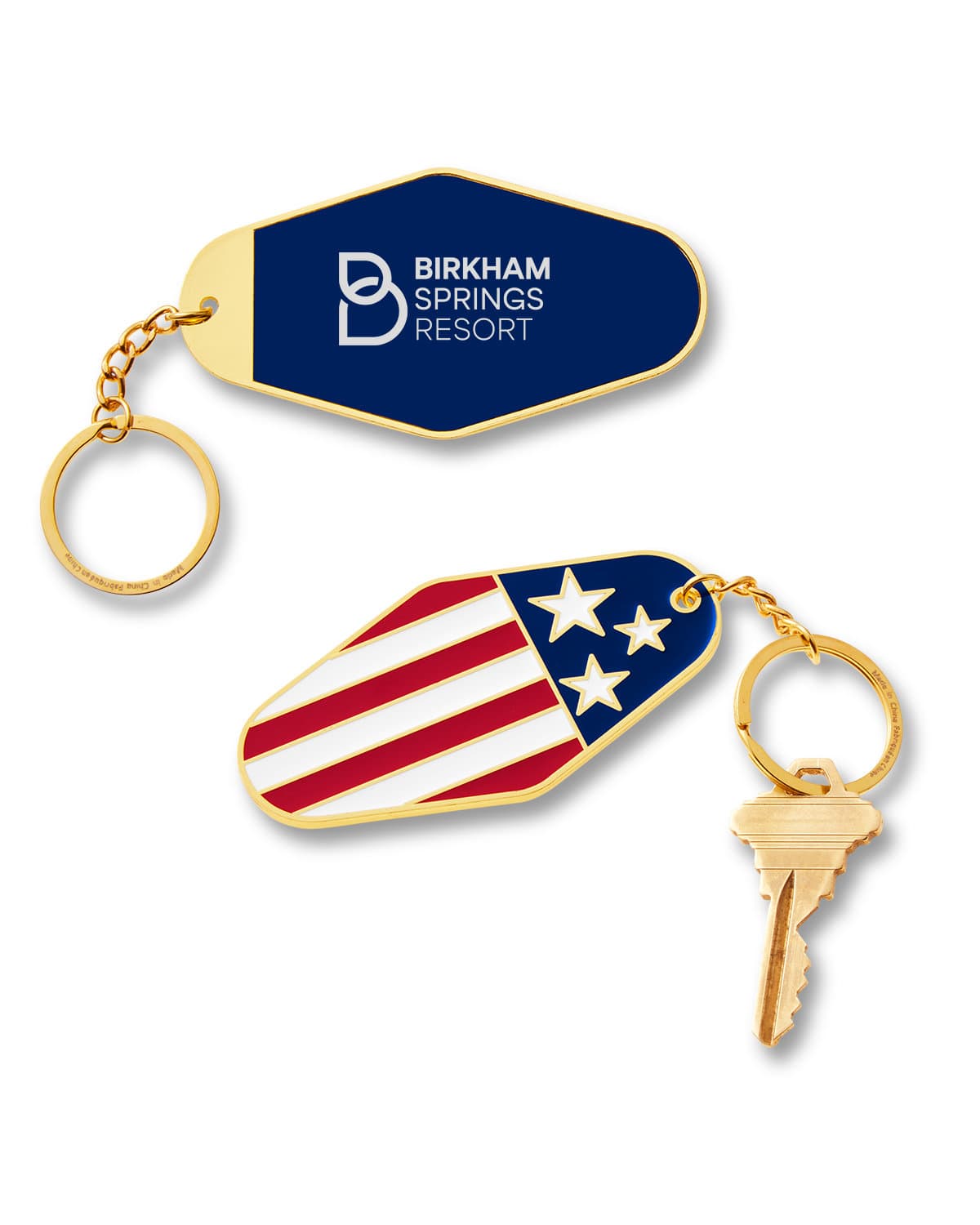 USA Patriotic Metal Keychain. - Image 1