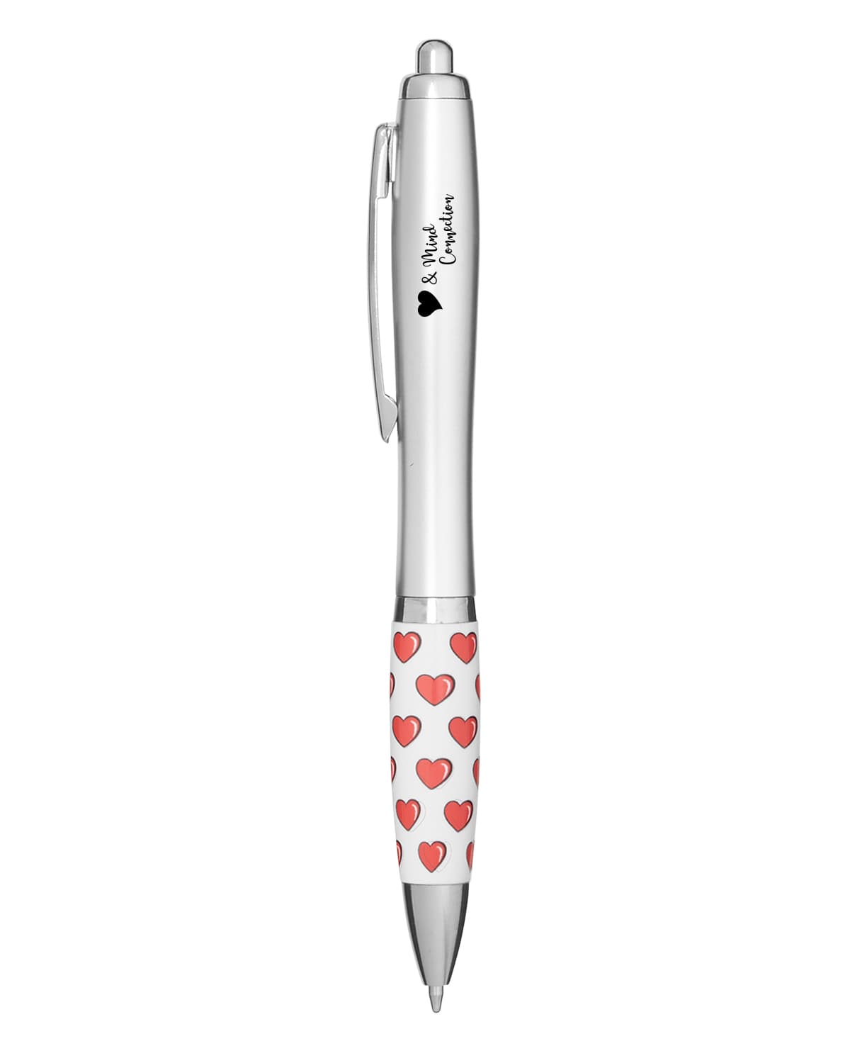 Valentine & Heart Health Recycled ABS Ballpoint Pen. - Image 1